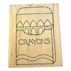 JRL Design Co Crayons Large Rubber Stamp N284 EUC
